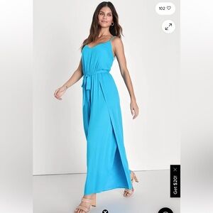 Lulu's Vibrant Blue Jumpsuit